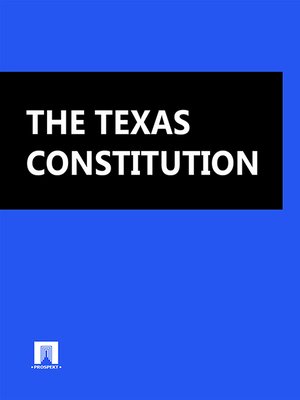 THE TEXAS CONSTITUTION - ebook